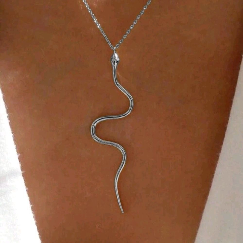 NEW Silver Snake Pendant & Necklace